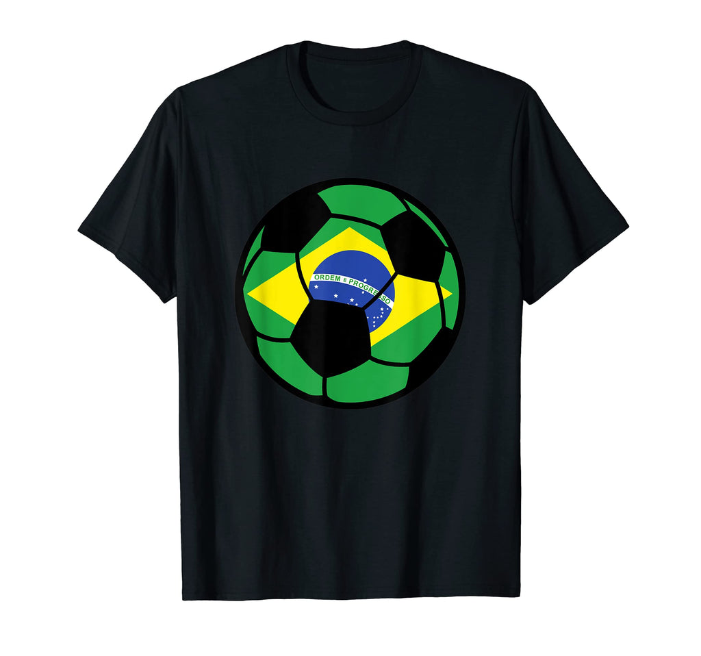 Brazil Flag Soccer Fans Football T-Shirt - Unique Graphic for Adults