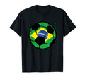 Brazil Flag Soccer Fans Football T-Shirt - Unique Graphic for Adults
