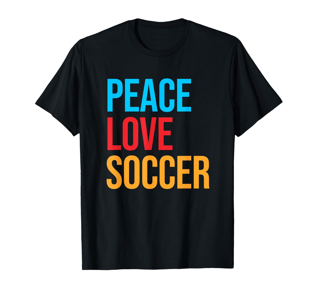 Football Peace Love Soccer T-Shirt - Trendy Graphic Men Women