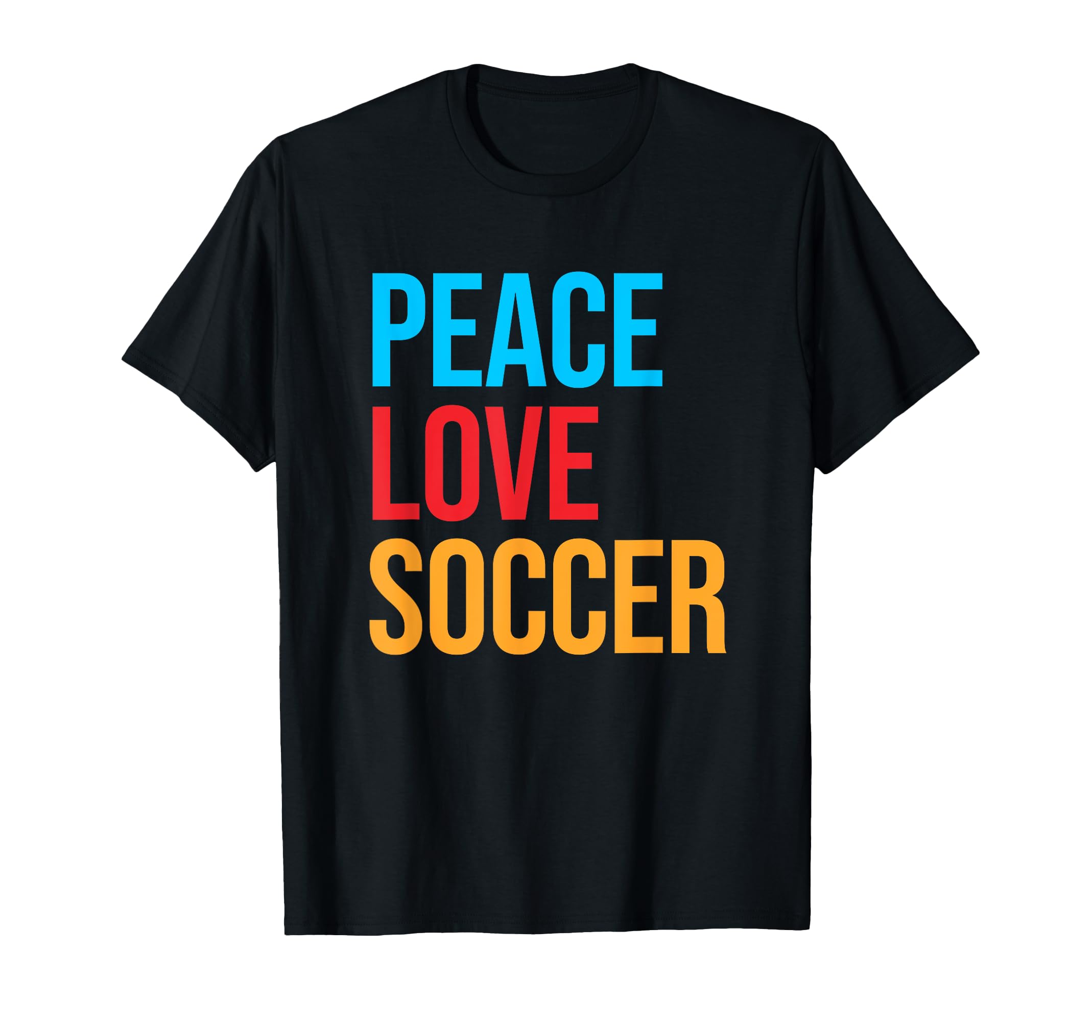 Football Peace Love Soccer T-Shirt - Trendy Graphic Men Women