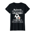 My Favorite Soccer Player Calls Me T-Shirt - Graphic Print for Adults