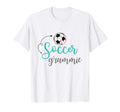 Soccer Grammie Soccer Ball Heart T-Shirt - Minimalist Print Unisex