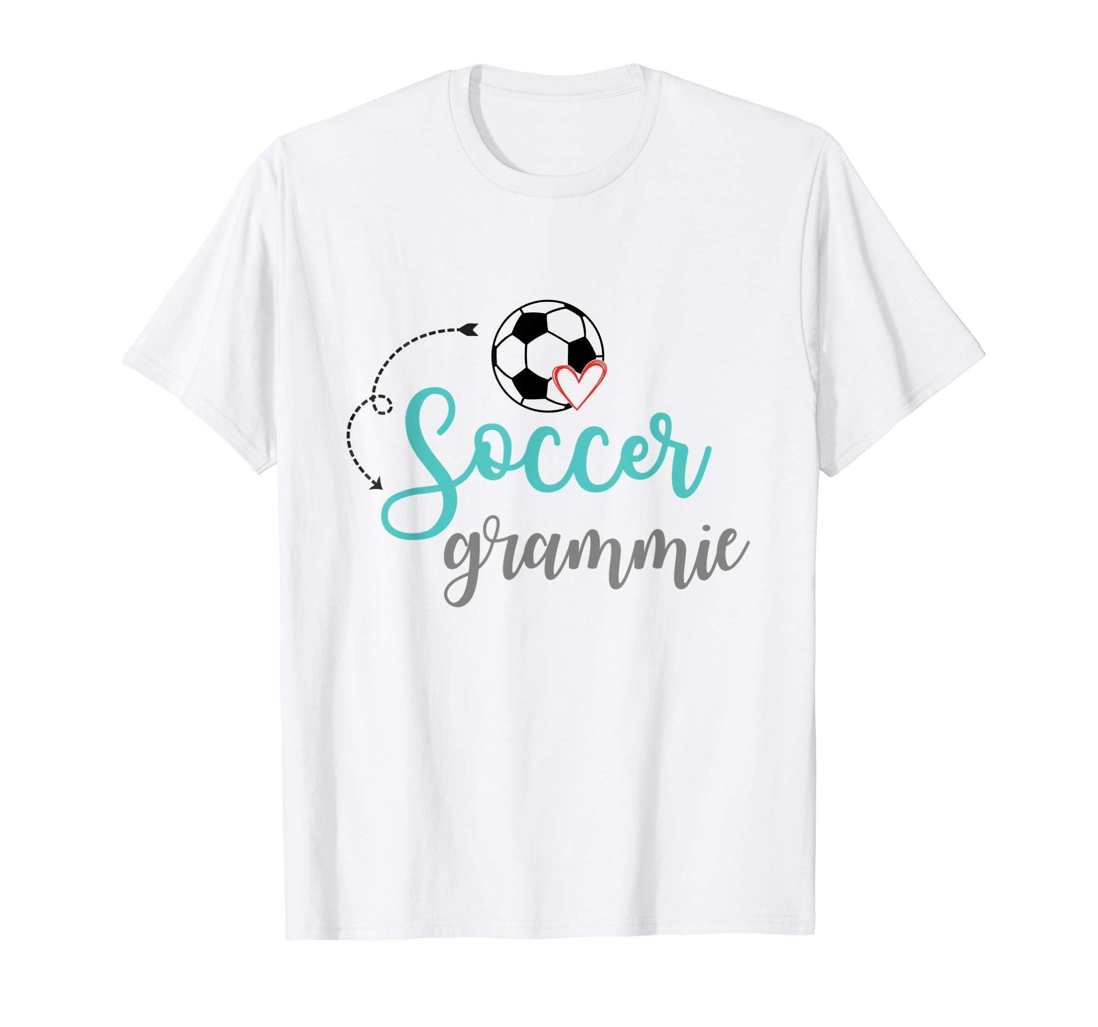 Soccer Grammie Soccer Ball Heart T-Shirt - Minimalist Print Unisex
