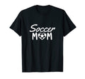 Heart Soccer Team Mom T-Shirt - Novelty Apparel for Adults