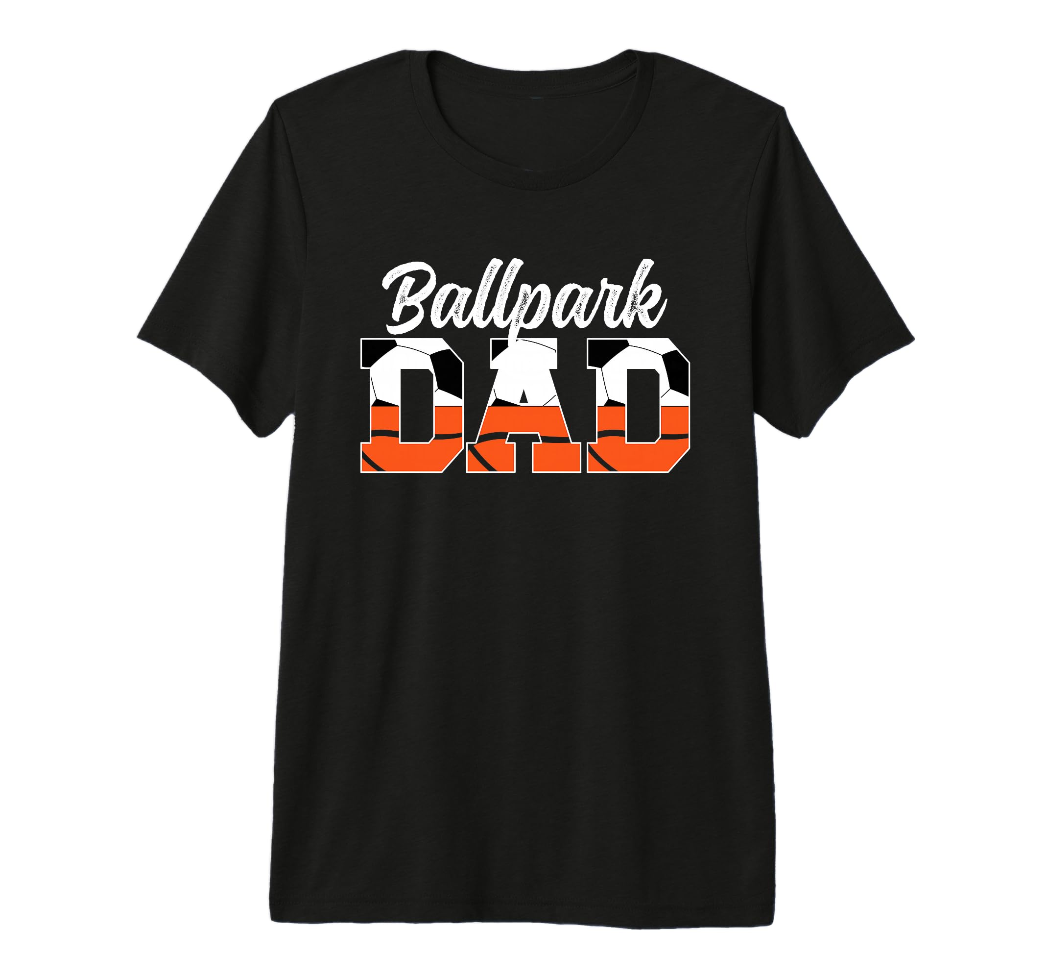 Mens Ballpark Dad Soccer Basketball T-Shirt - Trendy Graphic for Adults