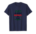 Eat Sleep Soccer Repeat Funny T-Shirt - Fun Novelty Design Men Women