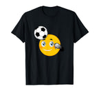 Soccer Emoticon Face Funny Coach T-Shirt - Unique Graphic for Adults