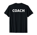 Soccer Coach Team Back Sports Coaching T-Shirt - Unique Graphic Unisex