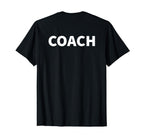 Soccer Coach Team Back Sports Coaching T-Shirt - Unique Graphic Unisex