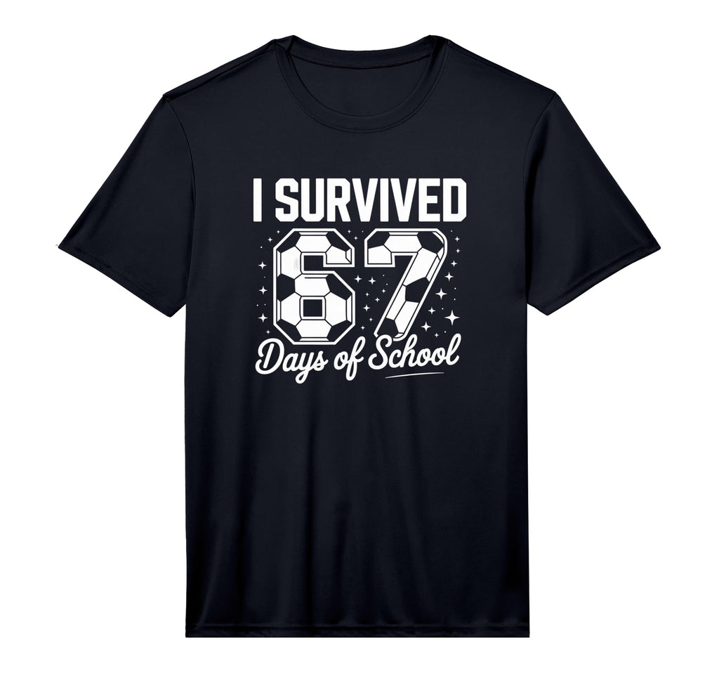 I Survived 67 Days School Funny T-Shirt - Novelty Apparel for Adults