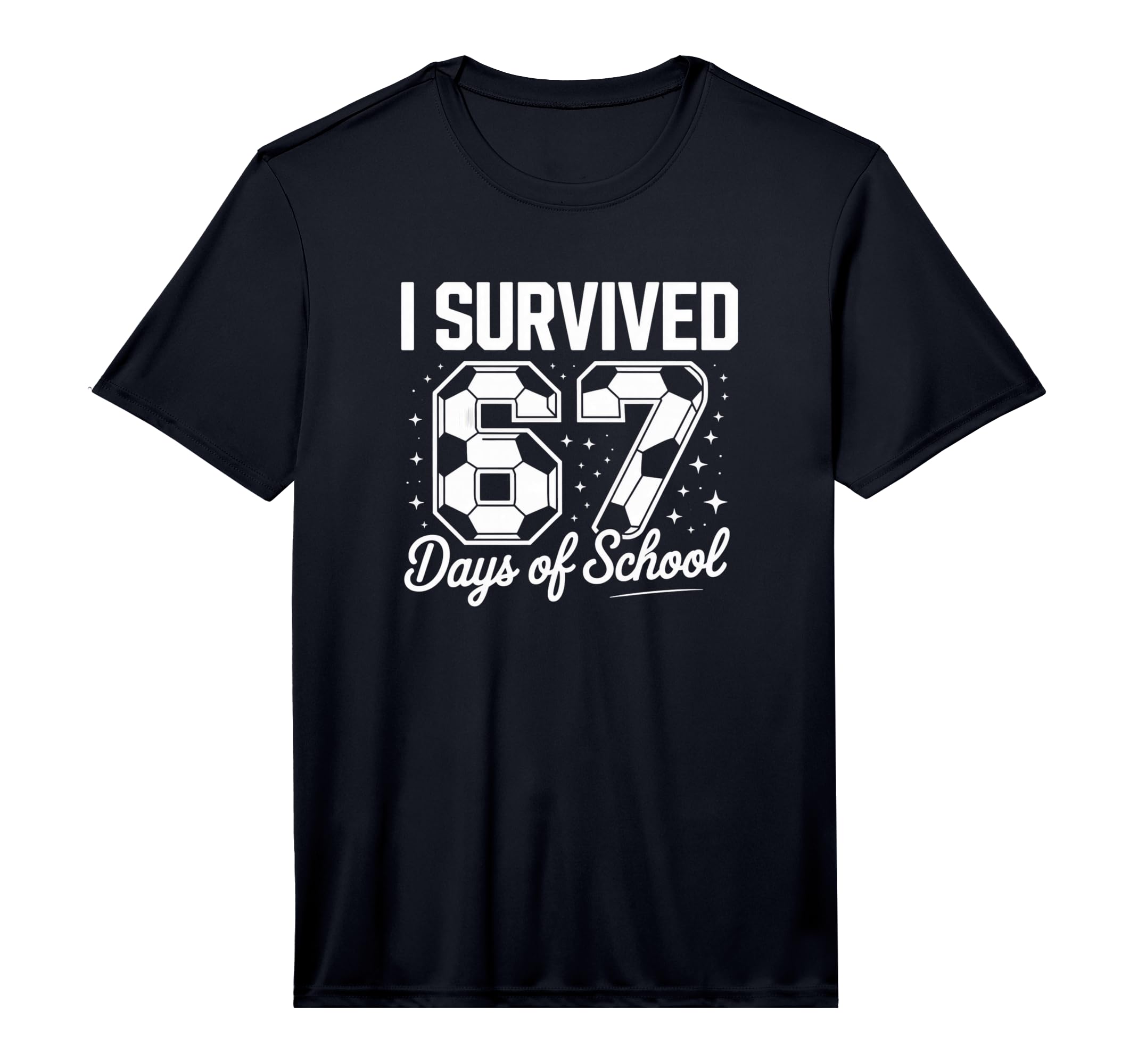 I Survived 67 Days School Funny T-Shirt - Novelty Apparel for Adults