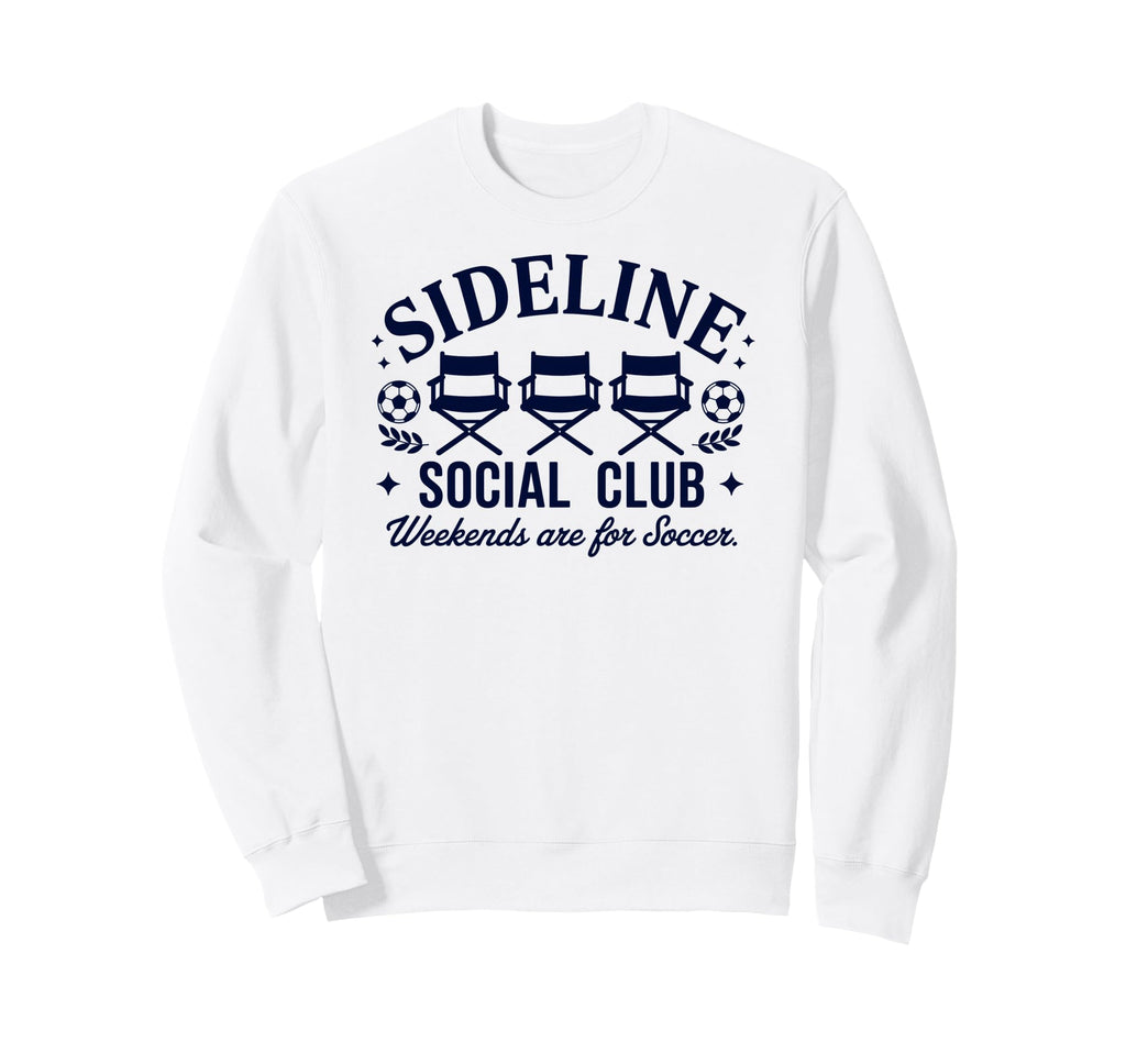 Sideline Social Club Soccer Mom Game Sweatshirt - Unique Graphic Unisex