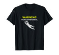 Funny Goalie Soccer Warning Very Territorial T-Shirt - Graphic Print Unisex