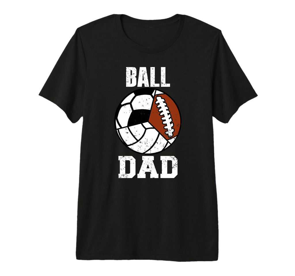 Mens Ball Dad Funny Volleyball Soccer T-Shirt - Unique Graphic Unisex