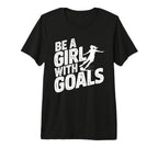 Be Goals Soccer Player Soccer Tri T-Shirt - Fun Novelty Design for Adults