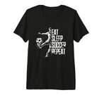 Eat Sleep Soccer Repeat Soccer Player T-Shirt - Graphic Print Men Women