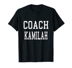 Coach Kamilah Custom Football Soccer T-Shirt - Trendy Graphic Men Women