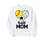 Ball Mom Funny Softball Sweatshirt - Aesthetic Graphic Men Women