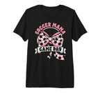 Soccer Mama Coquette Bow Game Day Mom T-Shirt - Streetwear Style Unisex