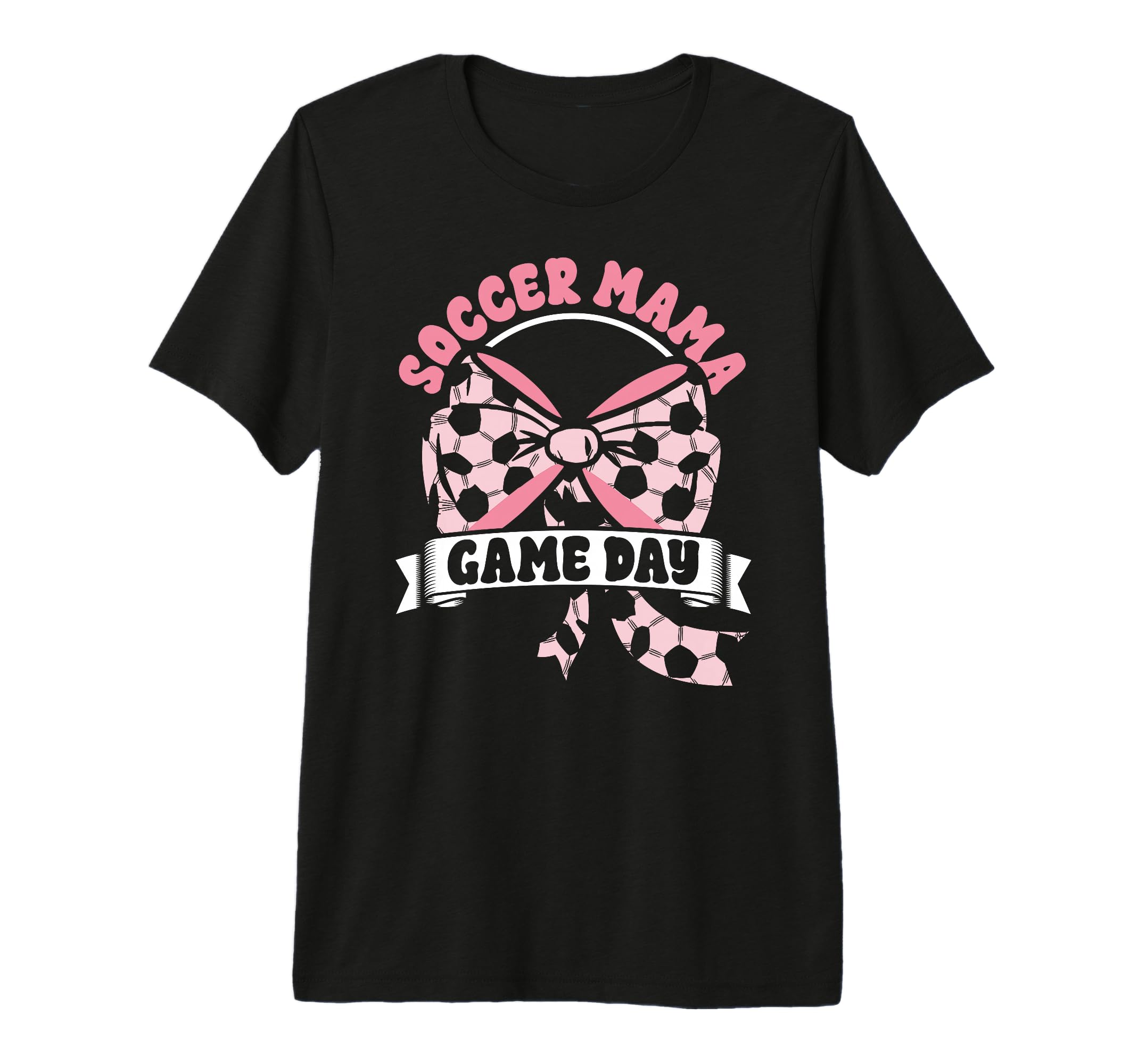 Soccer Mama Coquette Bow Game Day Mom T-Shirt - Streetwear Style Unisex