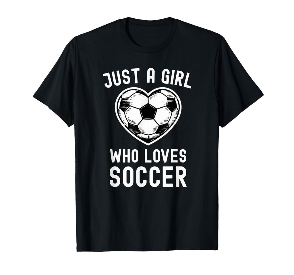 Just Who Loves Soccer Heart Player T-Shirt - Streetwear Style Men Women