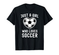 Just Who Loves Soccer Heart Player T-Shirt - Streetwear Style Men Women
