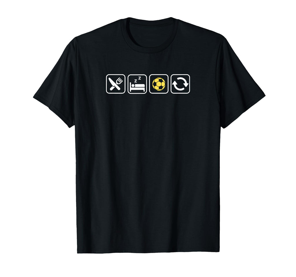 Eat Sleep Soccer Repeat Fun Soccer T-Shirt - Streetwear Style Men Women