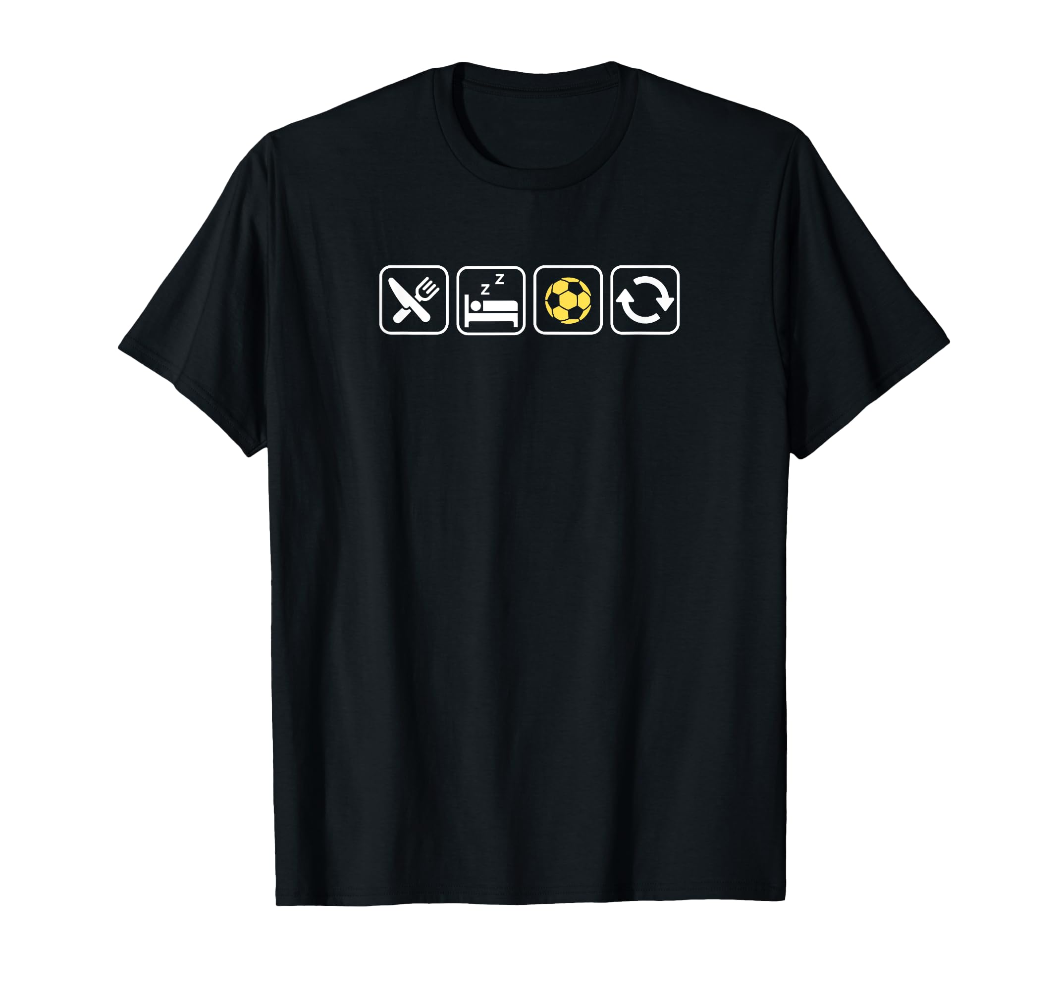 Eat Sleep Soccer Repeat Fun Soccer T-Shirt - Streetwear Style Men Women