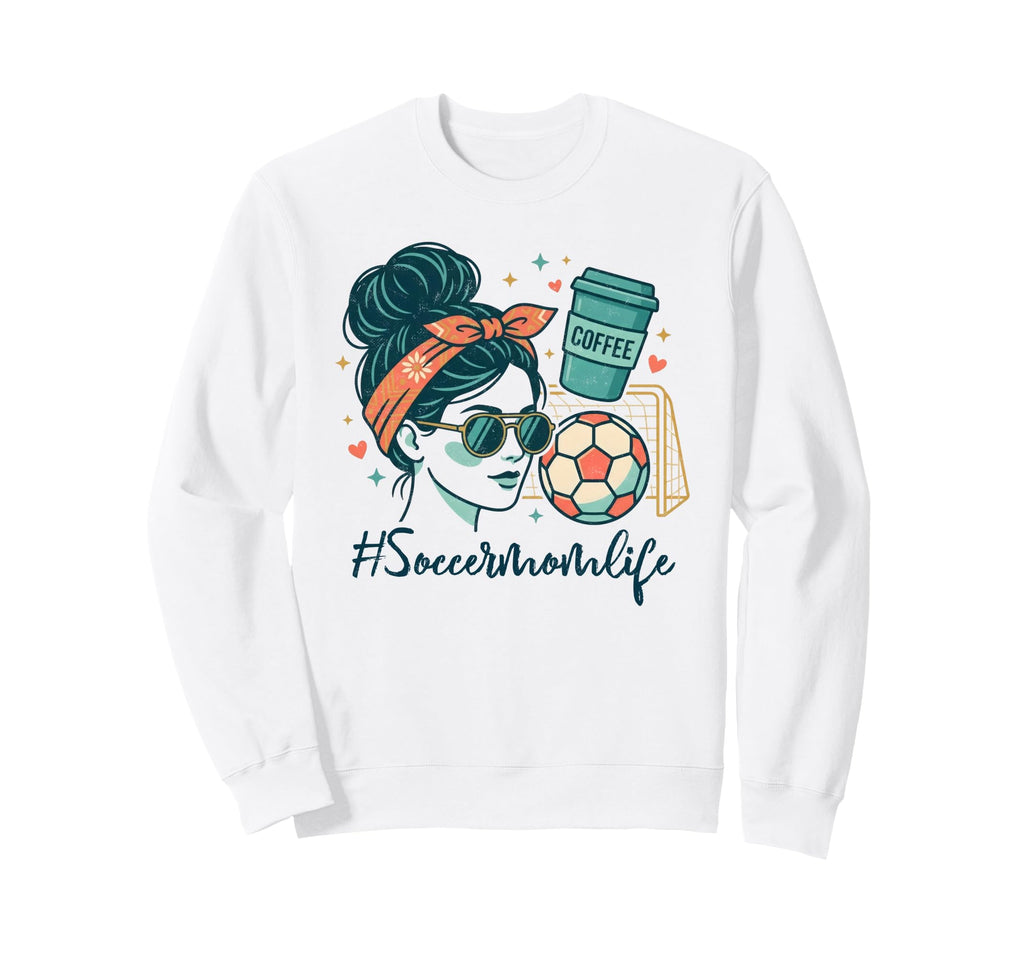 Soccer Mom Life Coffee Lover Messy Sweatshirt - Novelty Apparel for Adults
