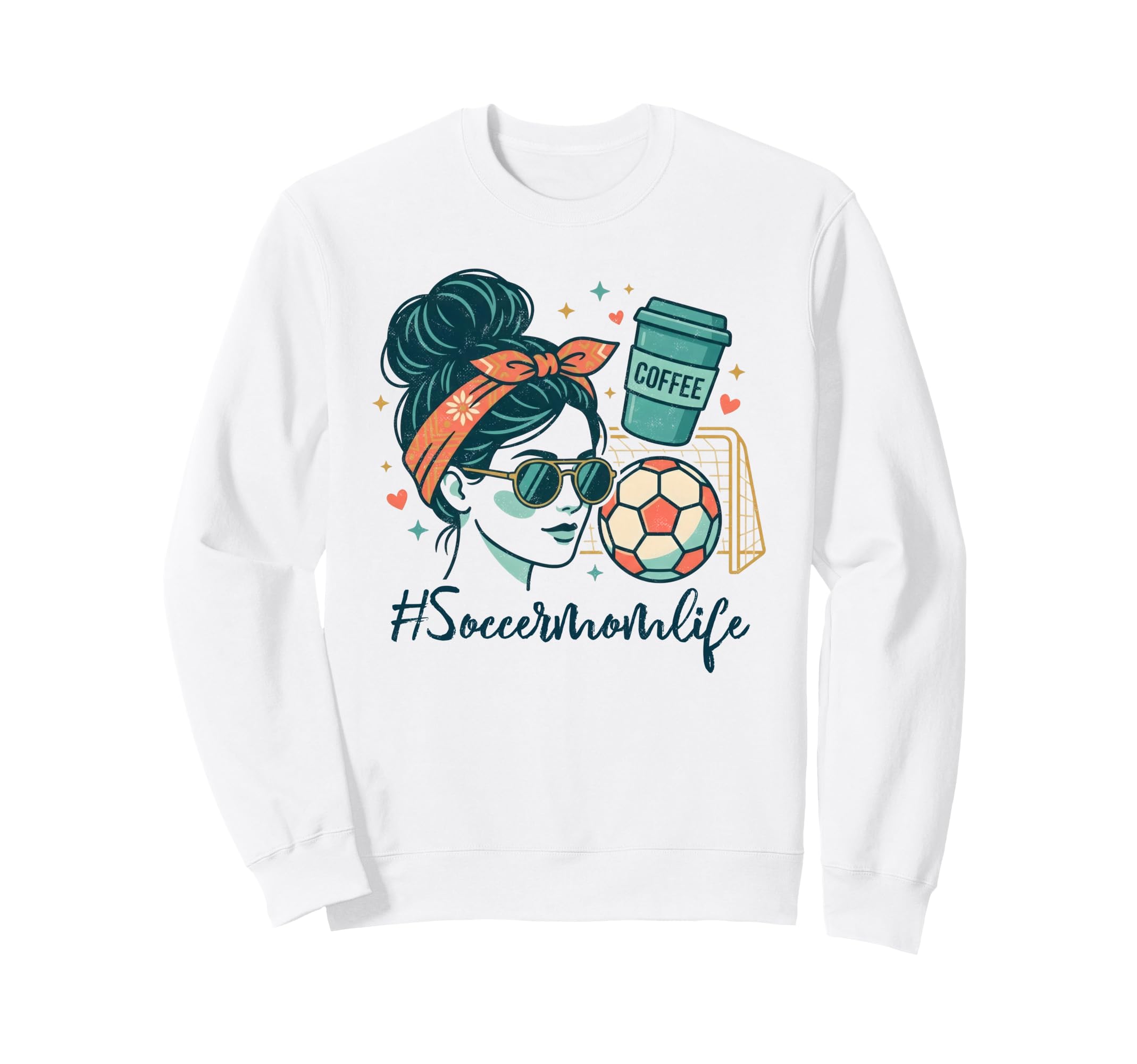 Soccer Mom Life Coffee Lover Messy Sweatshirt - Novelty Apparel for Adults