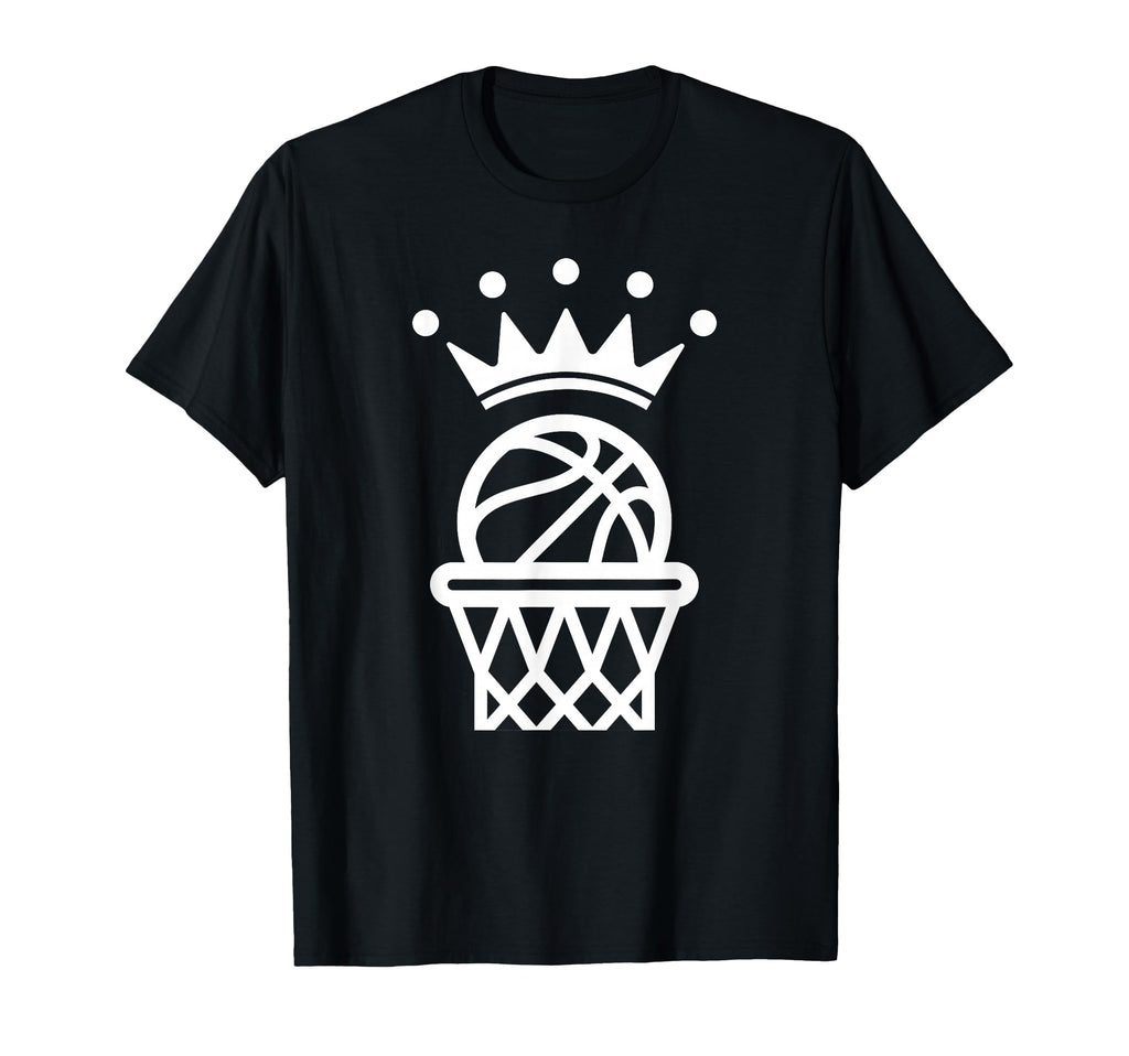 King Crown Basketball Player Funny T-Shirt - Minimalist Print for Adults