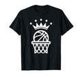 King Crown Basketball Player Funny T-Shirt - Minimalist Print for Adults