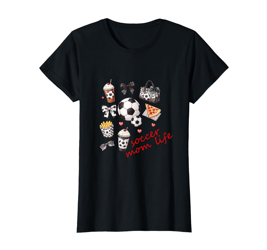 Soccer Mom Life Coquette Bow Soccer Mama T-Shirt - Graphic Print Unisex