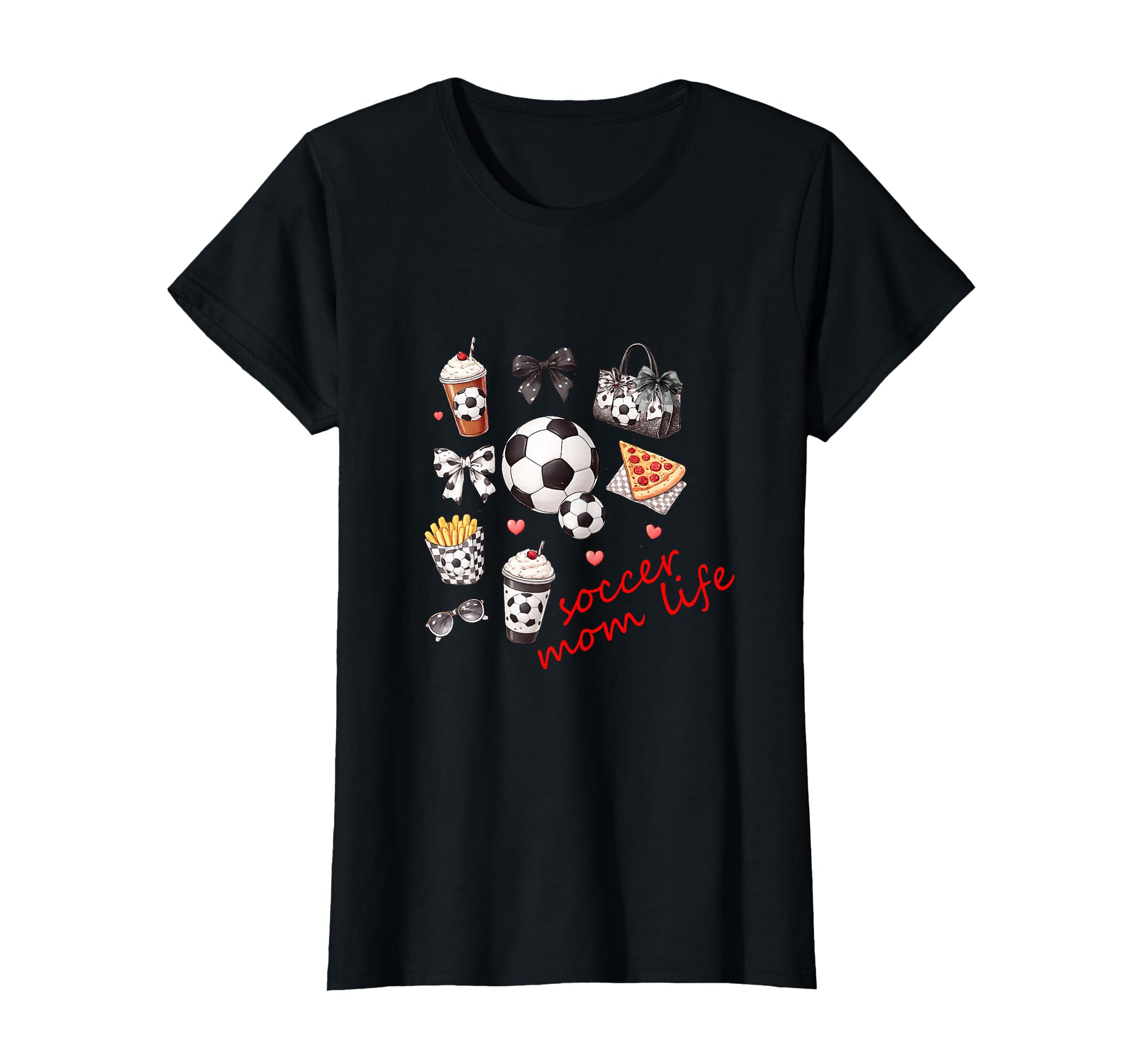 Soccer Mom Life Coquette Bow Soccer Mama T-Shirt - Graphic Print Unisex