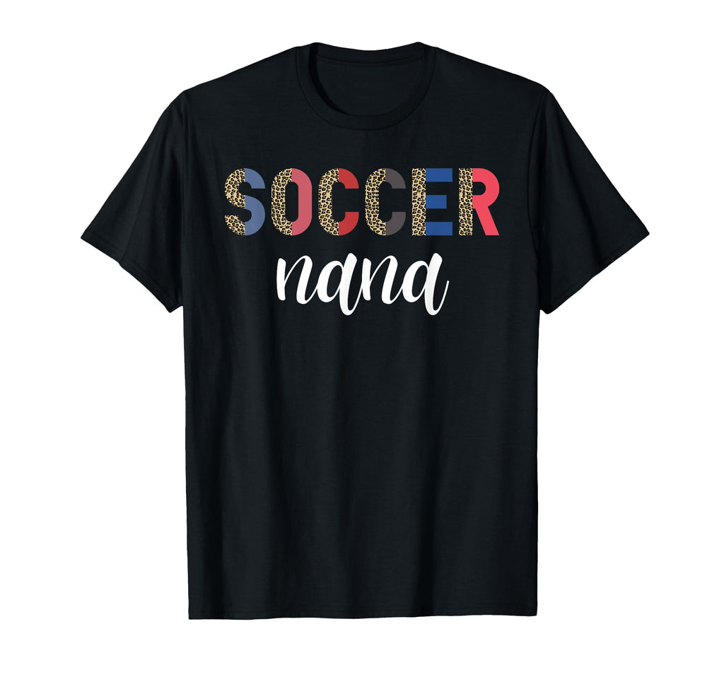 Soccer Nana Leopard Mom Player T-Shirt - Casual Everyday Wear for Adults