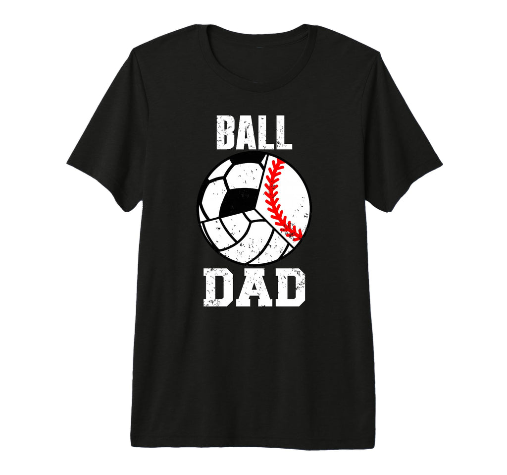 Mens Ball Dad Funny Baseball T-Shirt - Fun Novelty Design for Adults