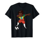 Dabbing Soccer Football Ethiopia T-Shirt - Fun Novelty Design Men Women