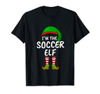 Matching Family Im Soccer Elf T-Shirt - Fun Novelty Design for Adults