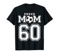 Number 60 Custom Proud Soccer Futbol T-Shirt - Graphic Print for Adults