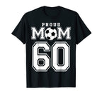 Number 60 Custom Proud Soccer Futbol T-Shirt - Graphic Print for Adults