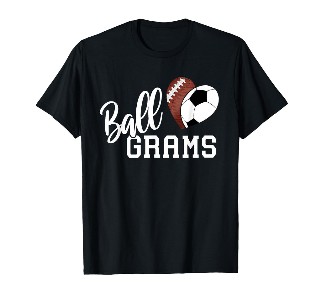 Ball Grams Heart Funny Football T-Shirt - Novelty Apparel for Adults