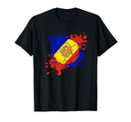 Soccer Ball Flag Andorra T-Shirt - Custom Art Print Unisex