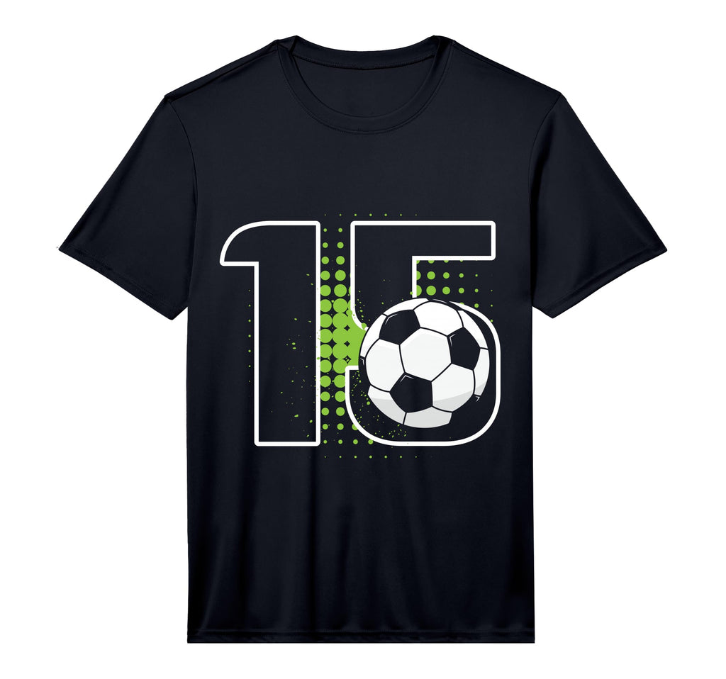 Mens 15Th Birthday Soccer Player T-Shirt - Custom Art Print for Adults