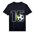 Mens 15Th Birthday Soccer Player T-Shirt - Custom Art Print for Adults