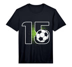 Mens 15Th Birthday Soccer Player T-Shirt - Custom Art Print for Adults