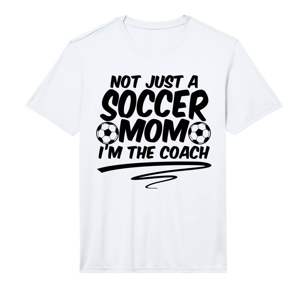 Mens Not Just Soccer Mom Im Coach T-Shirt - Aesthetic Graphic for Adults
