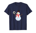 Sporty Snowman Soccer Lover T-Shirt - Casual Everyday Wear Unisex
