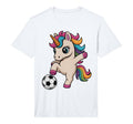 Unicorn Soccer Just Who Loves T-Shirt - Casual Everyday Wear for Adults