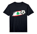 Lebanon Soccer Ball Lebanon Flag Jersey T-Shirt - Trendy Graphic Unisex