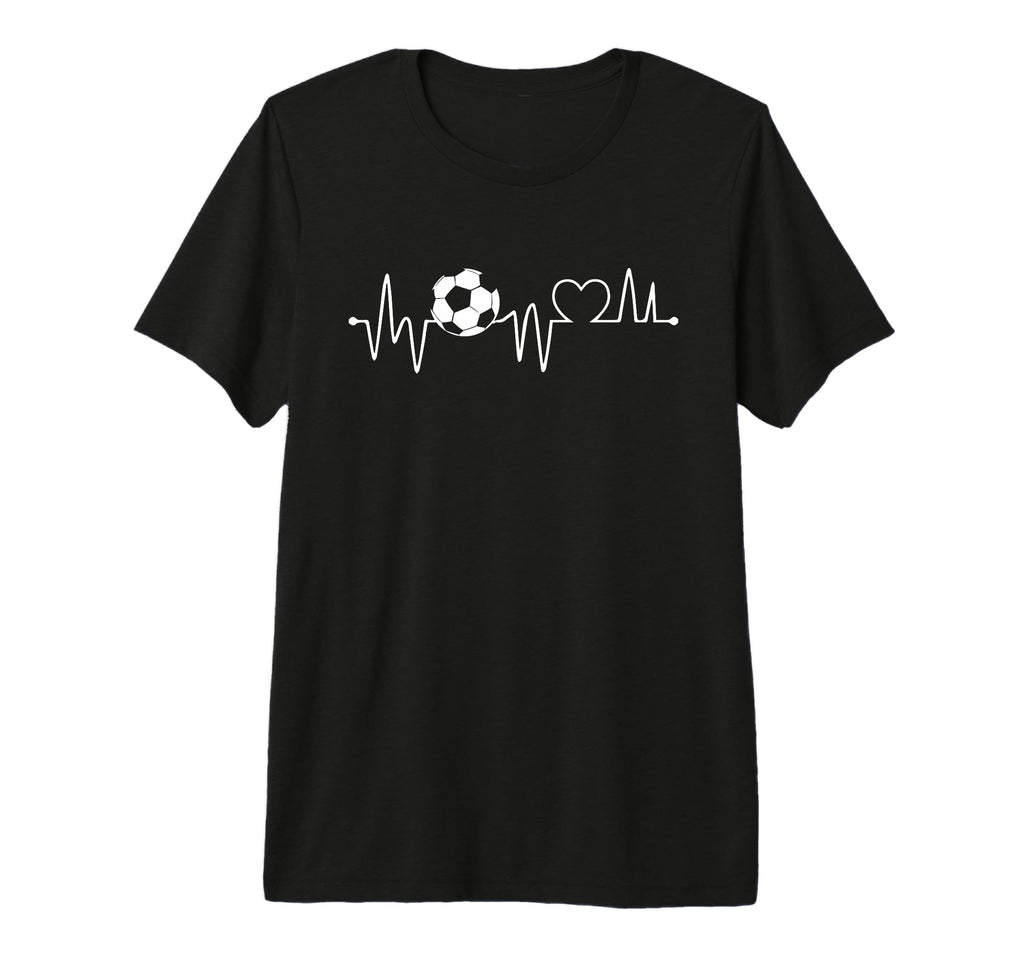 Soccer Heartbeat Soccer Ball T-Shirt - Aesthetic Graphic Men Women